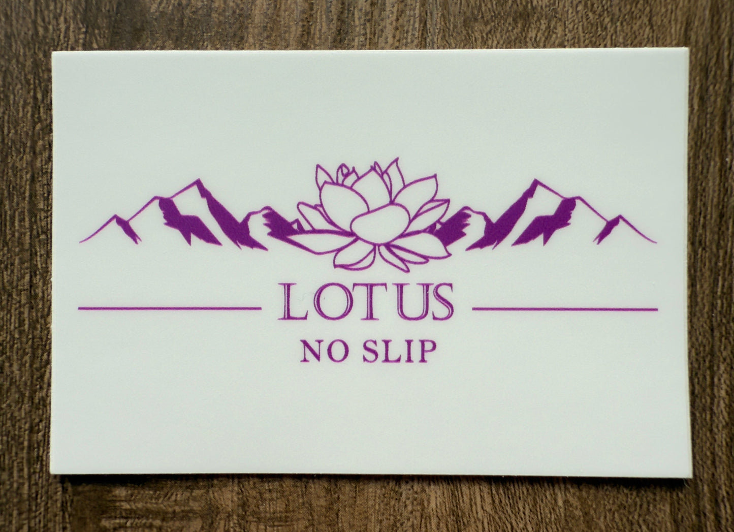 Durable waterproof Lotus NoSlip logo sticker – show off your yoga lifestyle