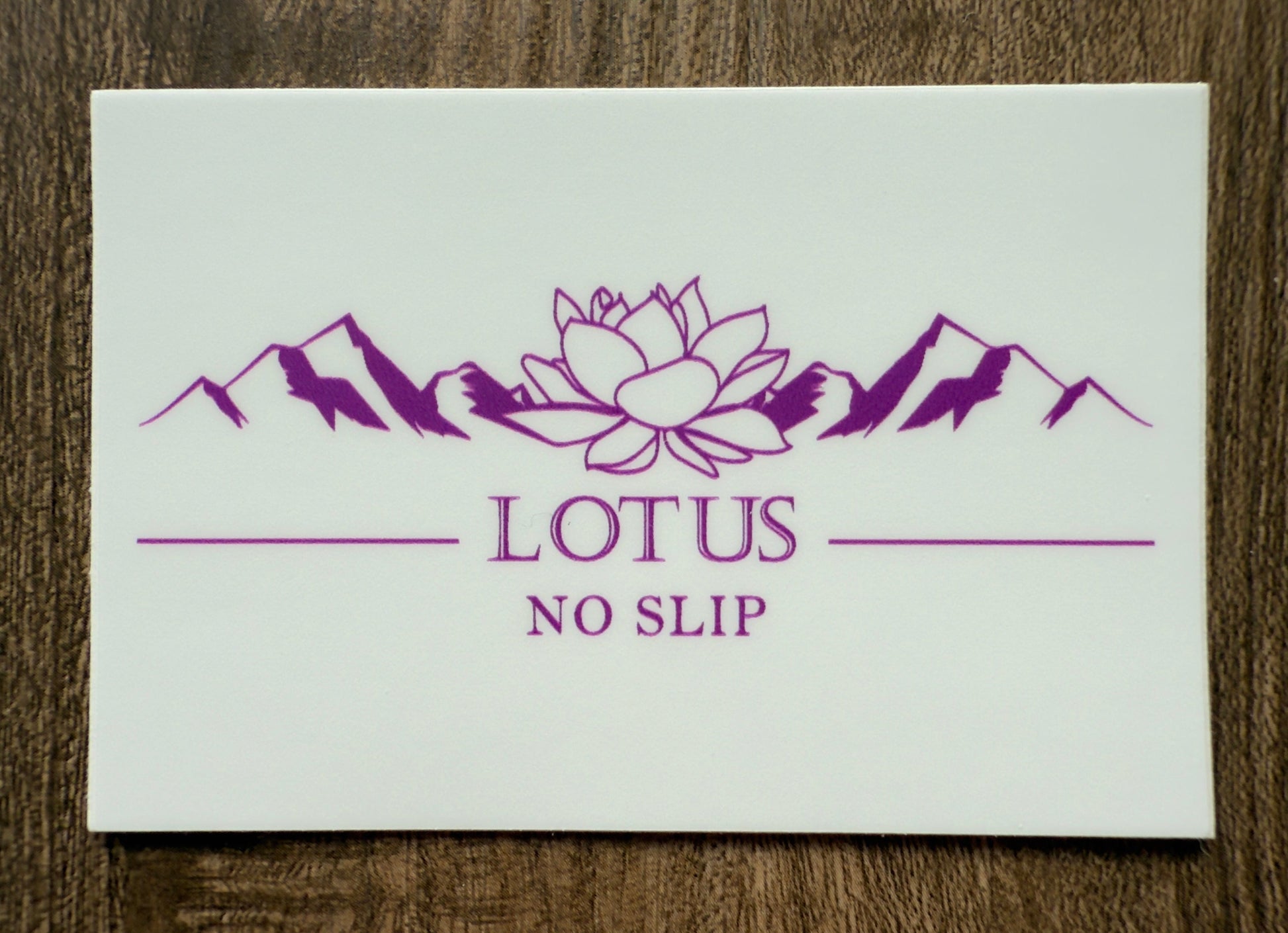 Durable waterproof Lotus NoSlip logo sticker – show off your yoga lifestyle