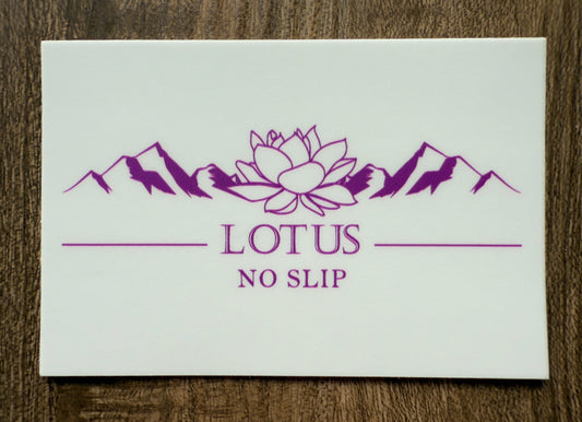 Durable waterproof Lotus NoSlip logo sticker – show off your yoga lifestyle